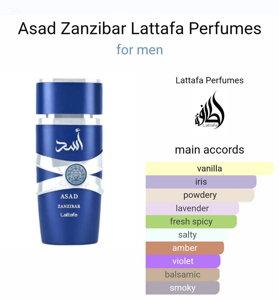 Asad Zanzibar Lattafa Perfume 100ml